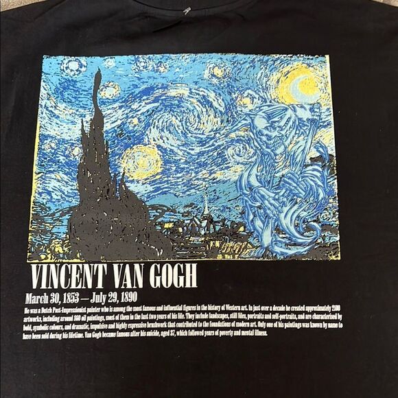 Men’s Black Short Sleeve Tee with Graphic Print - Picture 4 of 7